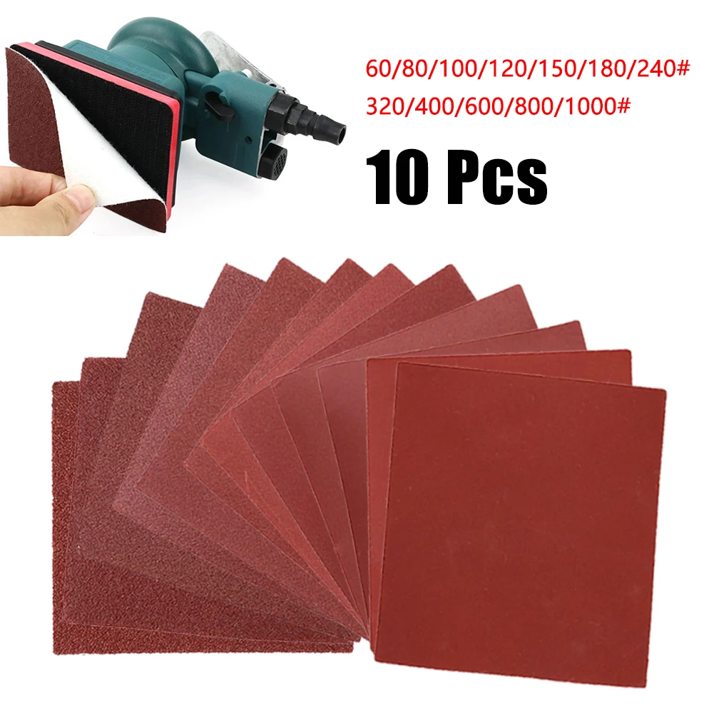 Woodworking Wallpaper - 10pcs กระดาษทรายสําหรับขัดผนังเฟอร์นิเจอร์รถยนต์เรือ 60 80 100 120