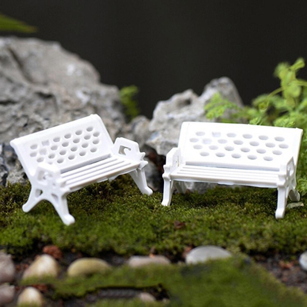 2 ชิ้น Mini Park Seat Bench น่ - Woodworking Resin บทวิจารณ์และราคา