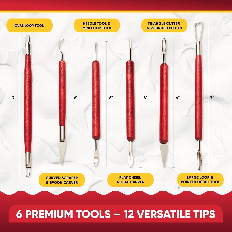 ชุดเครื่องมือปั้นดินเผา 6 ชิ้น - Wood Chisel Set บทวิจารณ์และราคา