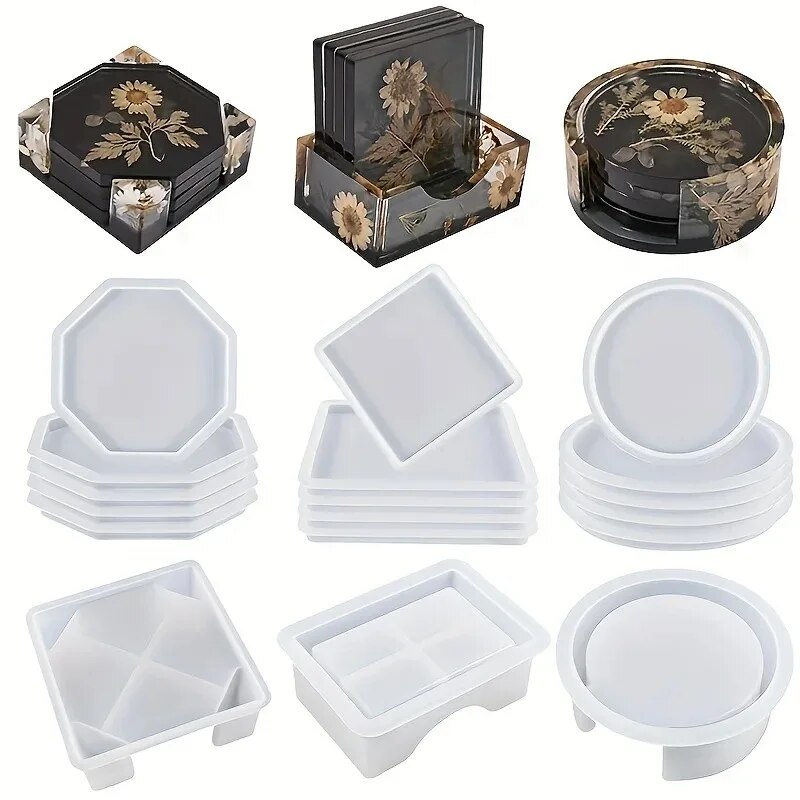 Coaster เรซินแม่พิมพ์ชุดรวม 1  - Woodworking Resin บทวิจารณ์และราคา
