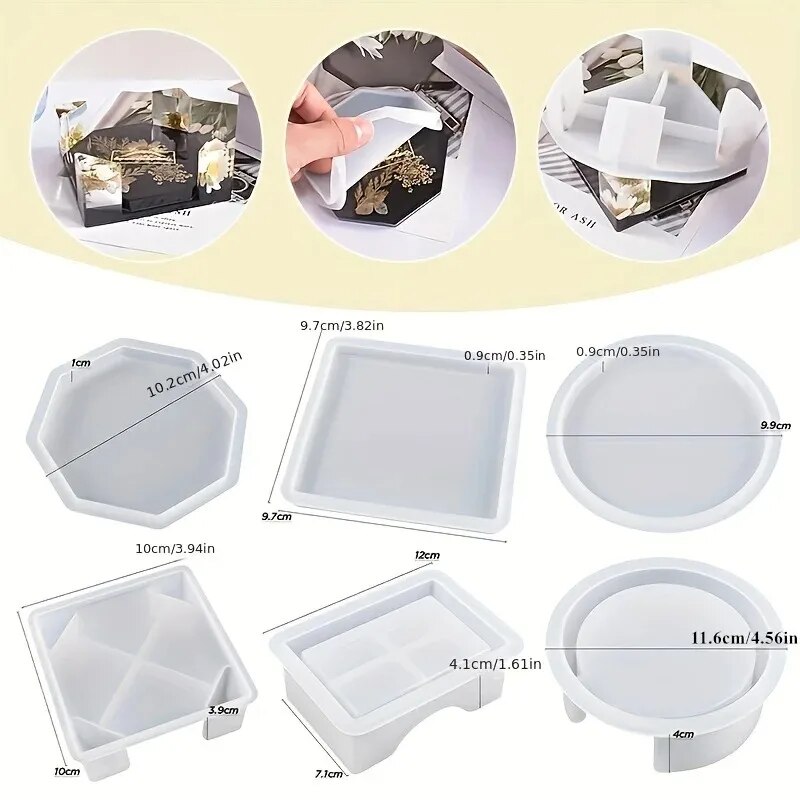Coaster เรซินแม่พิมพ์ชุดรวม 1  - Woodworking Resin บทวิจารณ์และราคา